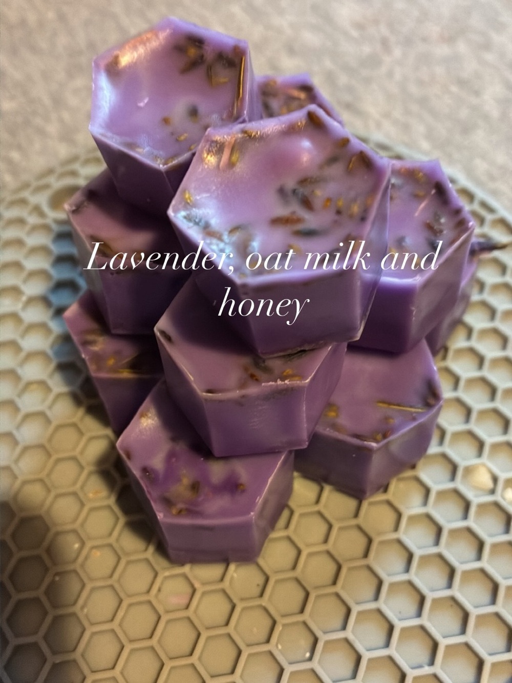 Lavender Oat Milk & Honey Bath Melts - Purple